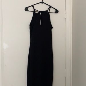 Black midi cocktail dress